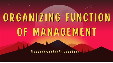 Organizing Function Of Management Organizing Leading And Controlling Importance Of