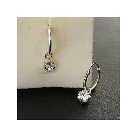 Boucles D Oreilles Cr Oles Argent Pendants Petites Toiles