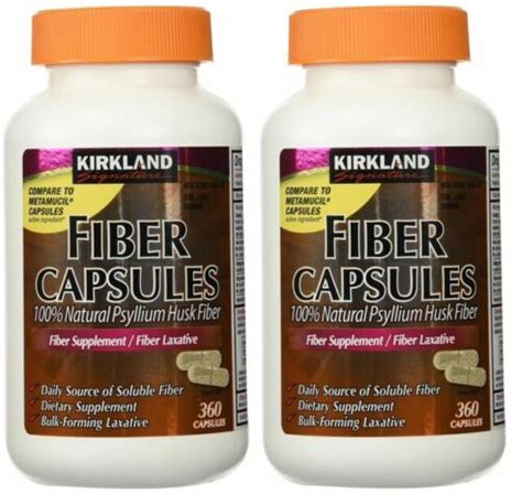 Kirkland Signature Fiber 720 Capsules Compare To Metamucil Caps100 Napsyllium 96619598847 Ebay