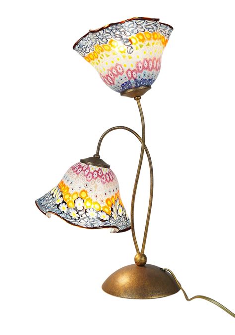 Susy Murano Glass Table Lamp Murrina Millefiori Made Murano Glass