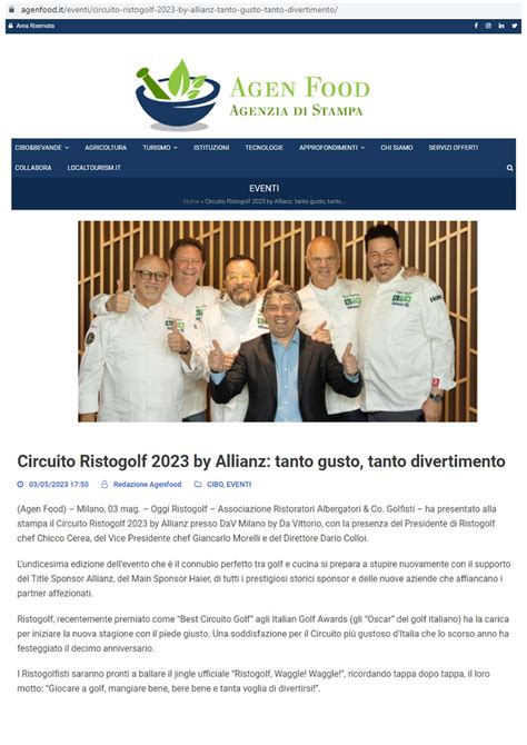 Agen Food 03 Maggio 2023 Ristogolf