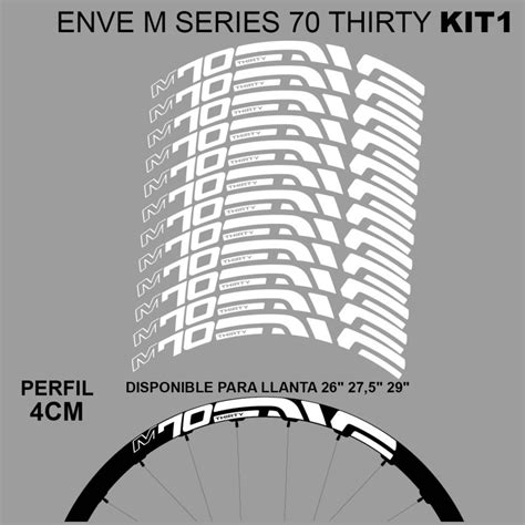 Enve M Series Thirty Kit Pegatinas Para Bici Vinilos Calcas