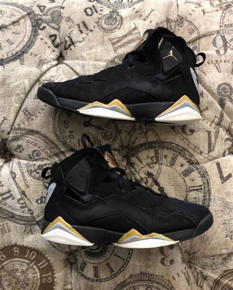 Size 9 Jordan True Flight Black Metallic Gold For Sale Online Ebay