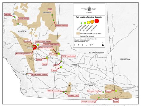 Cer Market Snapshot Major Crude Oil Rail Loading Terminals In The Western Canadian