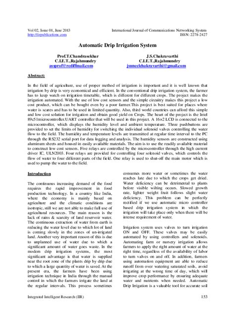 (PDF) Automatic Drip Irrigation System