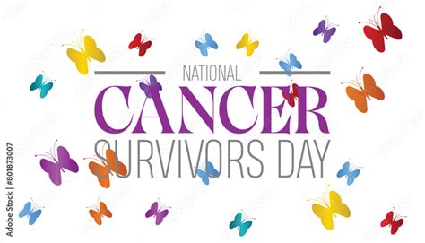 National Cancer Survivors Day Observed Every Year In June Template For