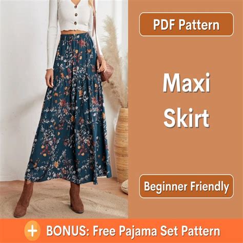 Maxi Skirt Pattern Skirt Pdf Sewing Pattern Skirt Patter Inspire Uplift