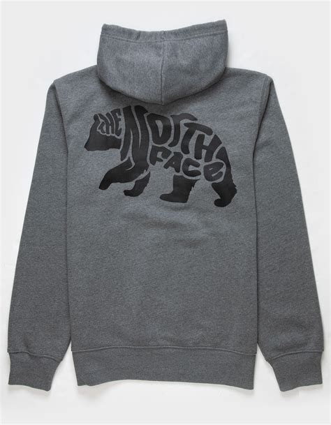 The North Face Bear Mens Hoodie Heather Gray Tillys