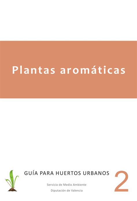 PDF Plantas aromáticasticas pdf son hortalizas plantas aromáticas