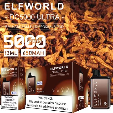 Elfworld 5000 Puffs Disposable Pod Super Pod Box Disposable Vape Pen