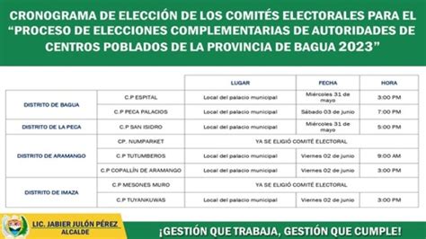 Proceso De Elecciones Complementarias De Autoridades De Centros