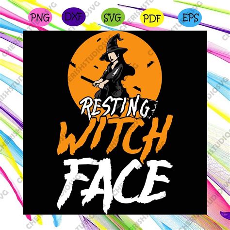 Express Your Halloween Spirit With Resting Witch Face Svg