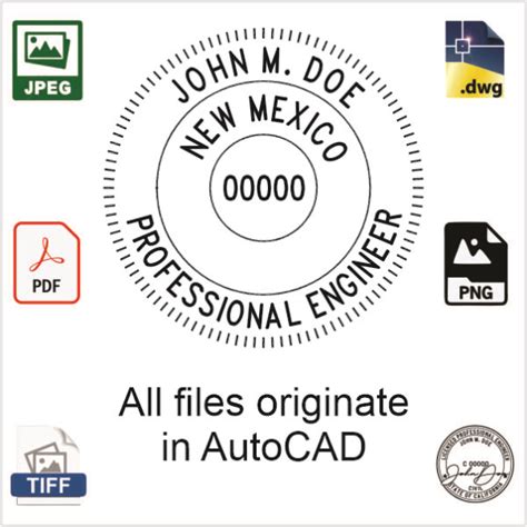 New Mexico Professional Engineer Stamp PE Stamps