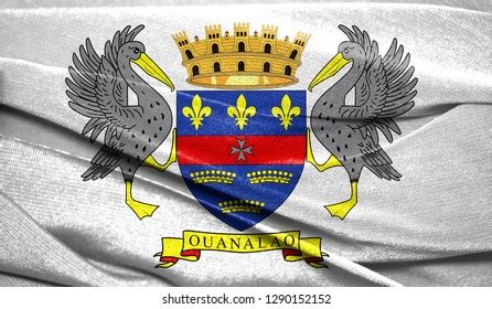 Flag Saint Barthelemy Fabric Flag Saint Stock Illustration 2411525391