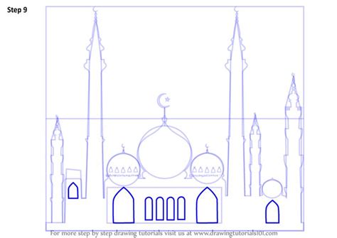 How To Draw A Mosque Step By Step