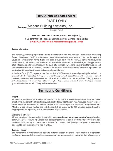 Fillable Online ADDENDUM NO 1 TO TIPS CONTRACT 21020201 Portable