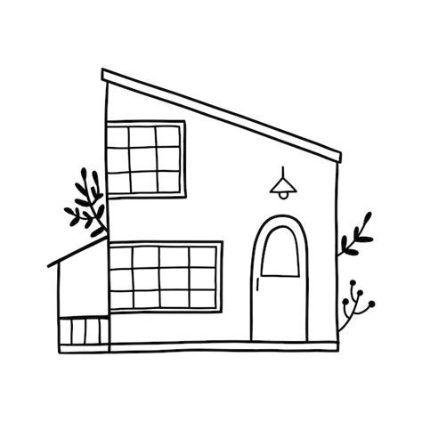 Premium Vector Cute Hand Drawn Doodle House Isolated On White Background