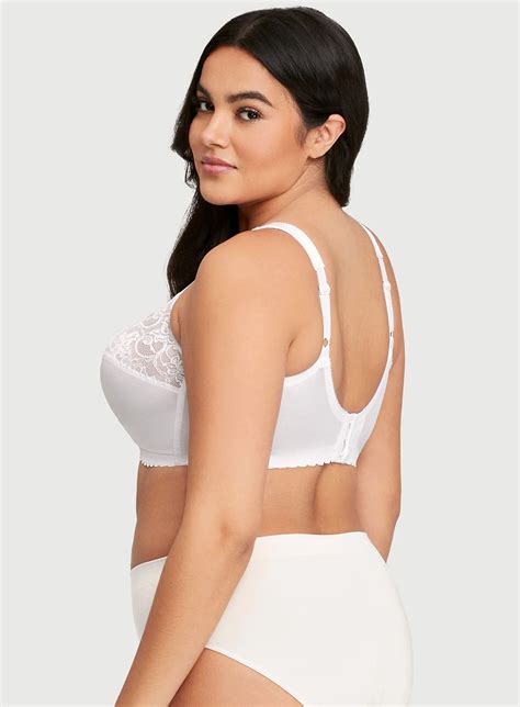 Glamorise Magic Lift Full Figure Support Bra White Debras