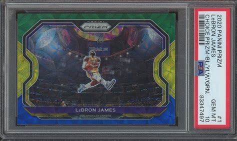 Lebron James Prizm Choice Blue Yellow Green Psa Price Guide