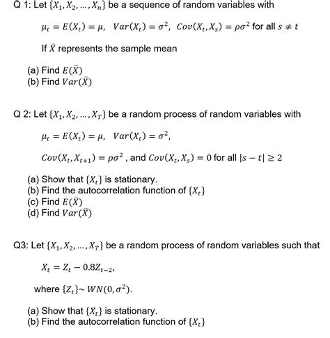 Solved Q 1 Let X1 X2 Xn Be A Sequence Of Random