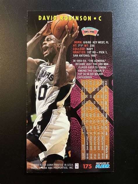 Fleer Nba Jam Session David Robinson For Sale Online Ebay