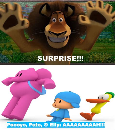 Alex Surprises Pocoyo Pato And Elly By Zmcdonald09 On Deviantart