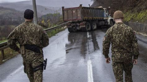 Serbian Leader Holds Security Talks Over Kosovo Unrest Bbc News