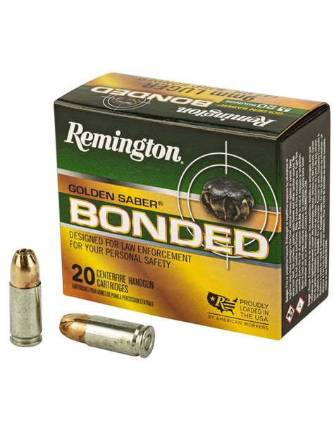 Munición Remington Golden Saber Bonded 9mm BJHP 147 grains