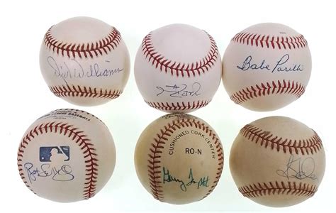 Lot Babe Parilli MLB Player Autographed Baseballs