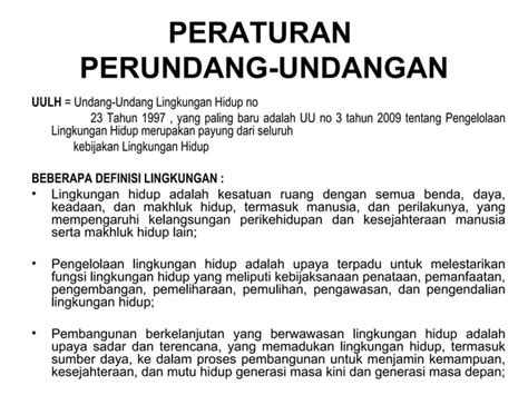 Pencemaran Dan Perusakan Lingkungan Hidup Oleh Proses Pembangunan PPT