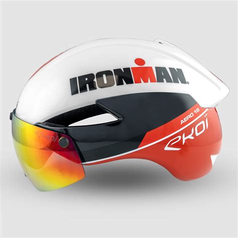 Ekoi Perf Aero Ironman Helmet White Red Ekoi