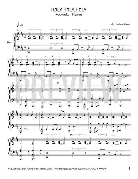 Holy, Holy, Holy - Piano Sheet Music