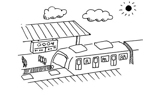 Train Station Clipart Black And White Train Station Clip Art | Images ...