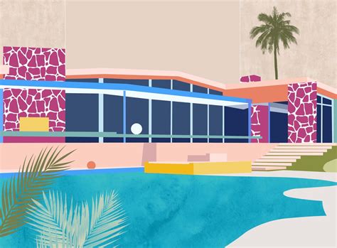 Poolside Palm Springs by KaloolaJay Studio on Dribbble