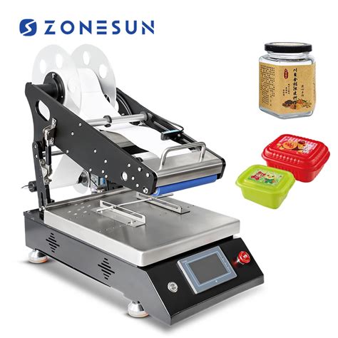 Zonesun Semi Automatic Box Bottle Bag Flat Surface Labeling Machine