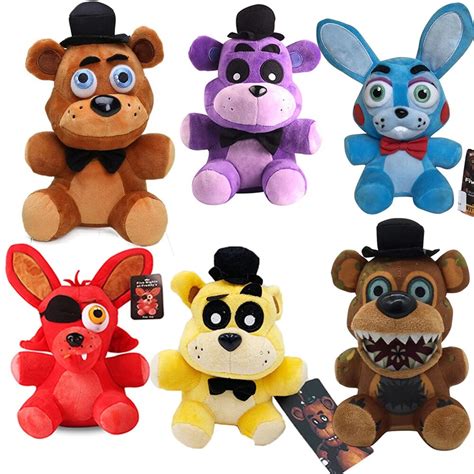 18cm FNAF Stuffed Plush Toys Freddy Fazbear Bear Foxy Rabbit Bonnie