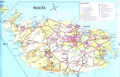 Mapa De Carreteras De Malta MapaCarreteras Org