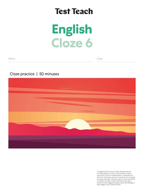 Cloze Passage Exercise 20 Answers 5