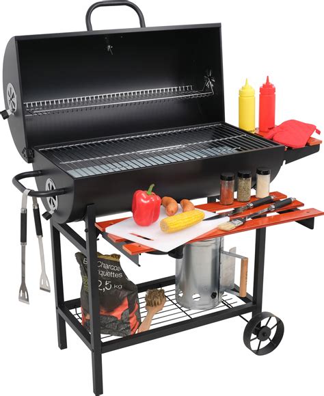 GRILL OGRODOWY WĘGLOWY Z POKRYWĄ DUŻY RUSZT 71 CM 99908 Cena