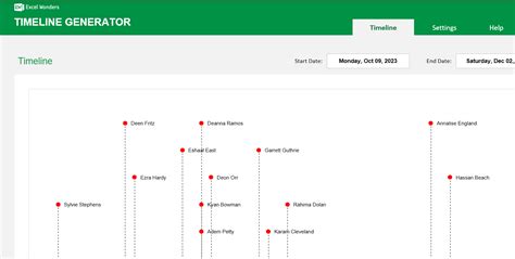 Timeline Excel Template | Excel Wonders, Amazing Excel Templates