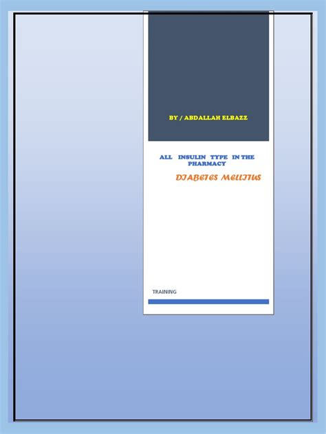 All Types of Insulin | PDF | Diabetes | Glucose