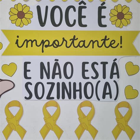 Trabalho Setembro Amarelo - PAINEL SETEMBRO AMARELO – Atividades Educativas Tio Edy & Tia Anne
