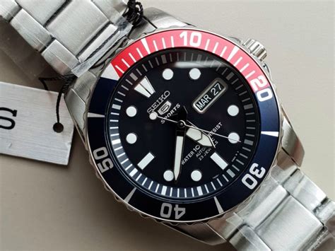 Seiko 5 Sports Snzf15 Sea Urchin Pepsi Automatic Watch Snzf15k1 Brand