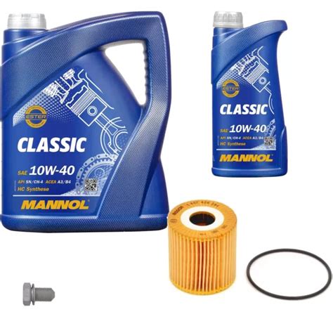 BOSCH ENSEMBLE D INSPECTION 6L MANNOL Classic 10W 40 Pour Nissan Almera