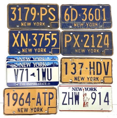 Lot Vintage New York License Plates