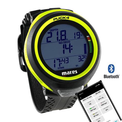 Mares Puck 4 Yellow Diving Computer With Bluetooth