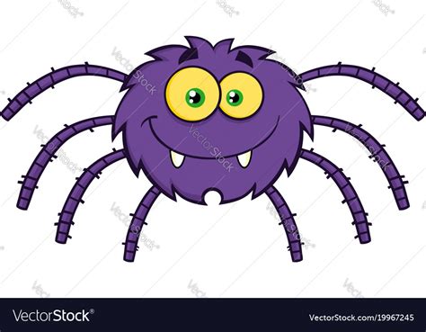 Funny Spider Cartoon Character Royalty Free Vector Image