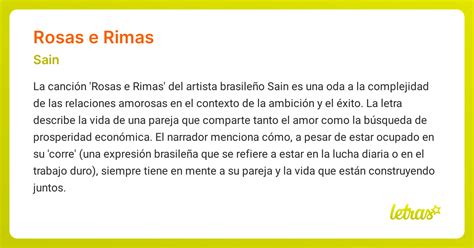 Rosas E Rimas Letra - Significado de la canción ROSAS E RIMAS (Sain) - LETRAS.COM