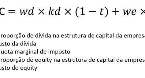 Wacc Custo De Capital Dos Investidores Financapedia