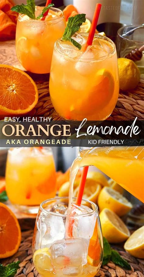 Easy Orange Lemonade Recipe Aka Orangeade Healthy Taste Of Life